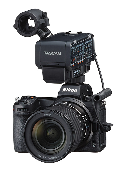Tascam CA-XLR2d-N with Nikon Z7 II