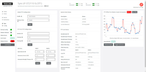 Tascam IF-ST2110 – Ekran Sync