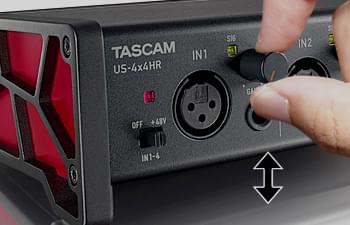 Tascam US-4x4HR | High-Resolution USB Audio/MIDI Interface (4 in